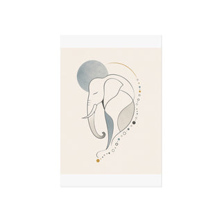 Soft Elephant Minimal Art Print