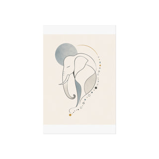 Soft Elephant Minimal Art Print