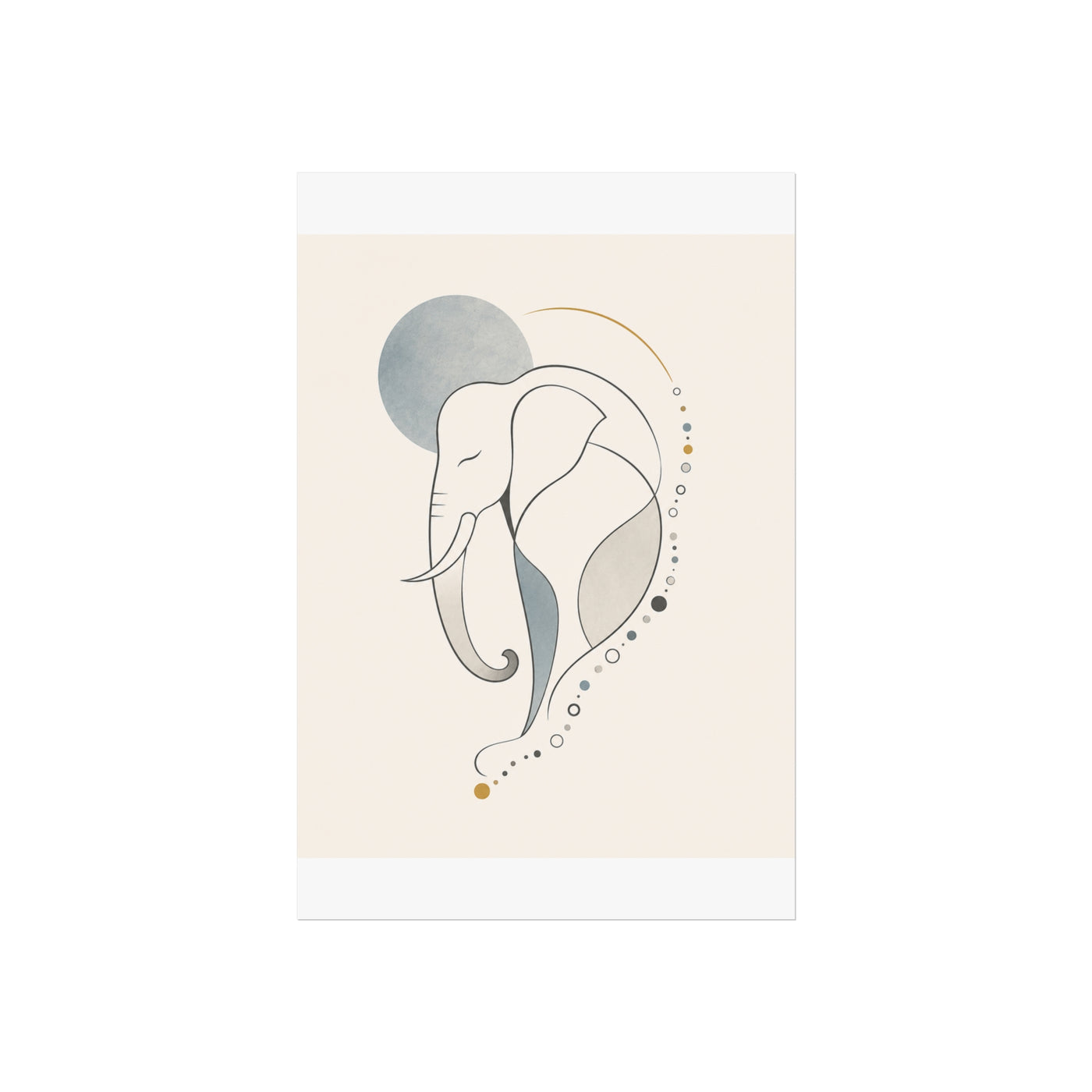 Soft Elephant Minimal Art Print