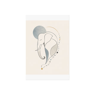 Soft Elephant Minimal Art Print