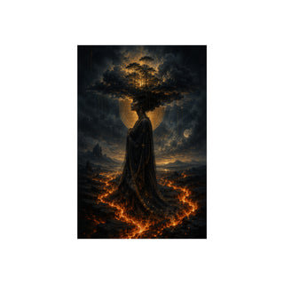 Rooted Flame Tree Figure Print