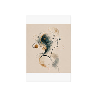 Orbit of Thought Minimal Portrait Print