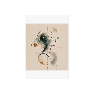 Orbit of Thought Minimal Portrait Print