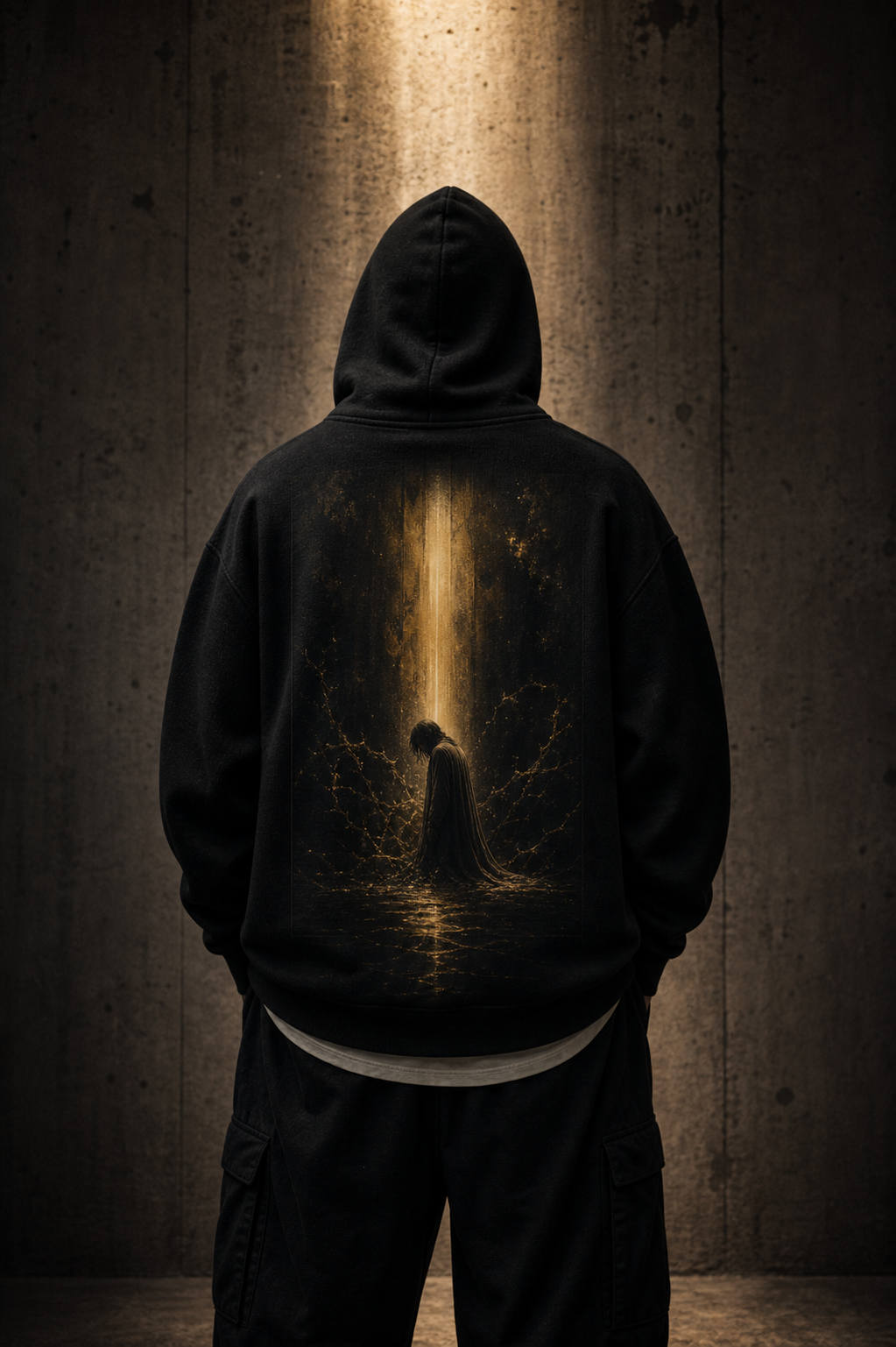Threshold of Light Heavyweight Hoodie editorial lifestyle mockup